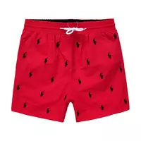 ralph lauren shorts de plage hommes genereux 2013 polo pony red black